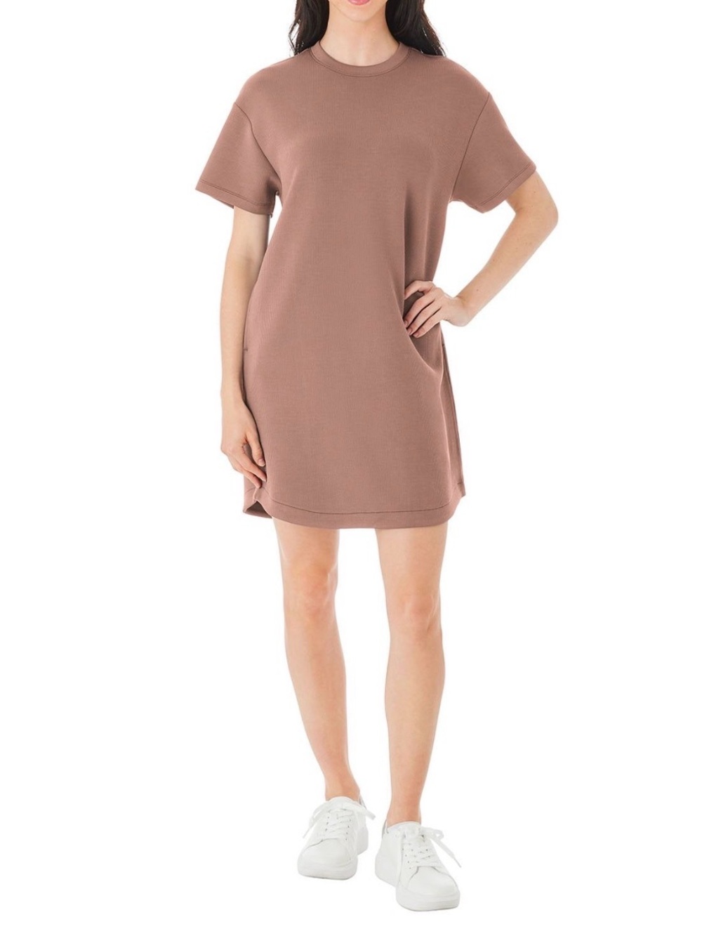 Everyday Taupe Short-Sleeve Tunic